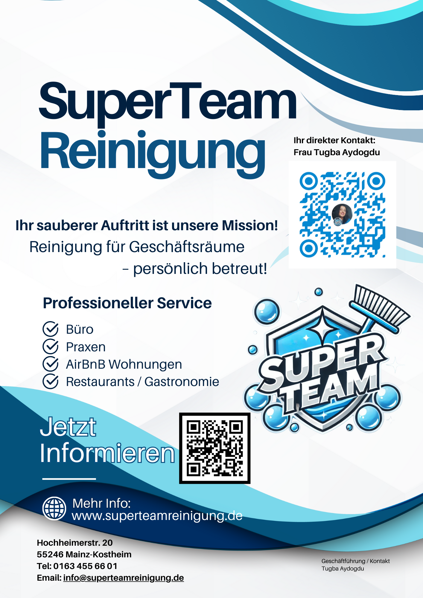 Superteam Reinigung Flyer - Unsere Dienstleistungen